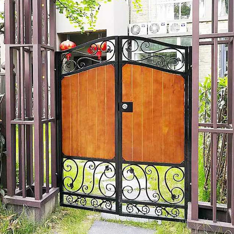 铁n艺实木门庭院门花园别墅门入户大门单双开门农家小院实木门定