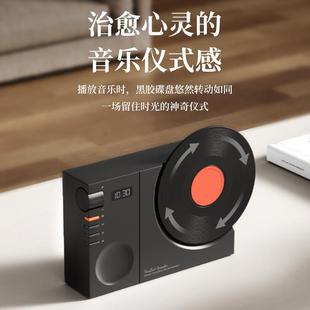 时光黑胶唱片机复古蓝牙音响音箱小型无线时钟高音质家用超重低音