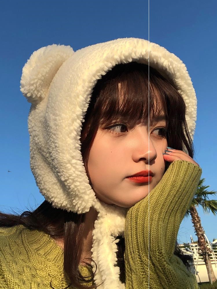 熊熊帽子熊圍巾帶帽子壹體式冬季冬天的護耳朵毛毛壹體絨絨女幅百在類目 服飾配件/皮帶/帽子/圍巾, 帽子中 - 來自Buy2taobao.com提供專業的淘寶代購服務