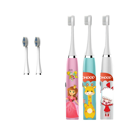 worms儿童电动牙刷3-6-12岁小孩软毛防水卡通防蛀牙自动牙刷送电