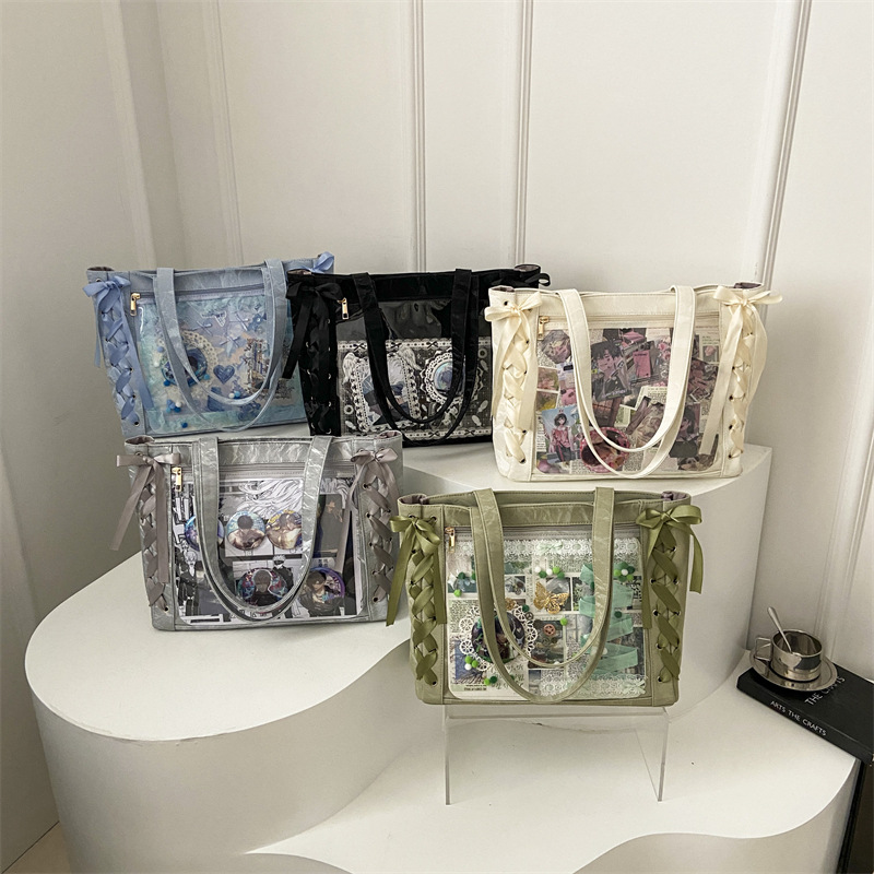 全红日系婵同款丝带痛包女新款大