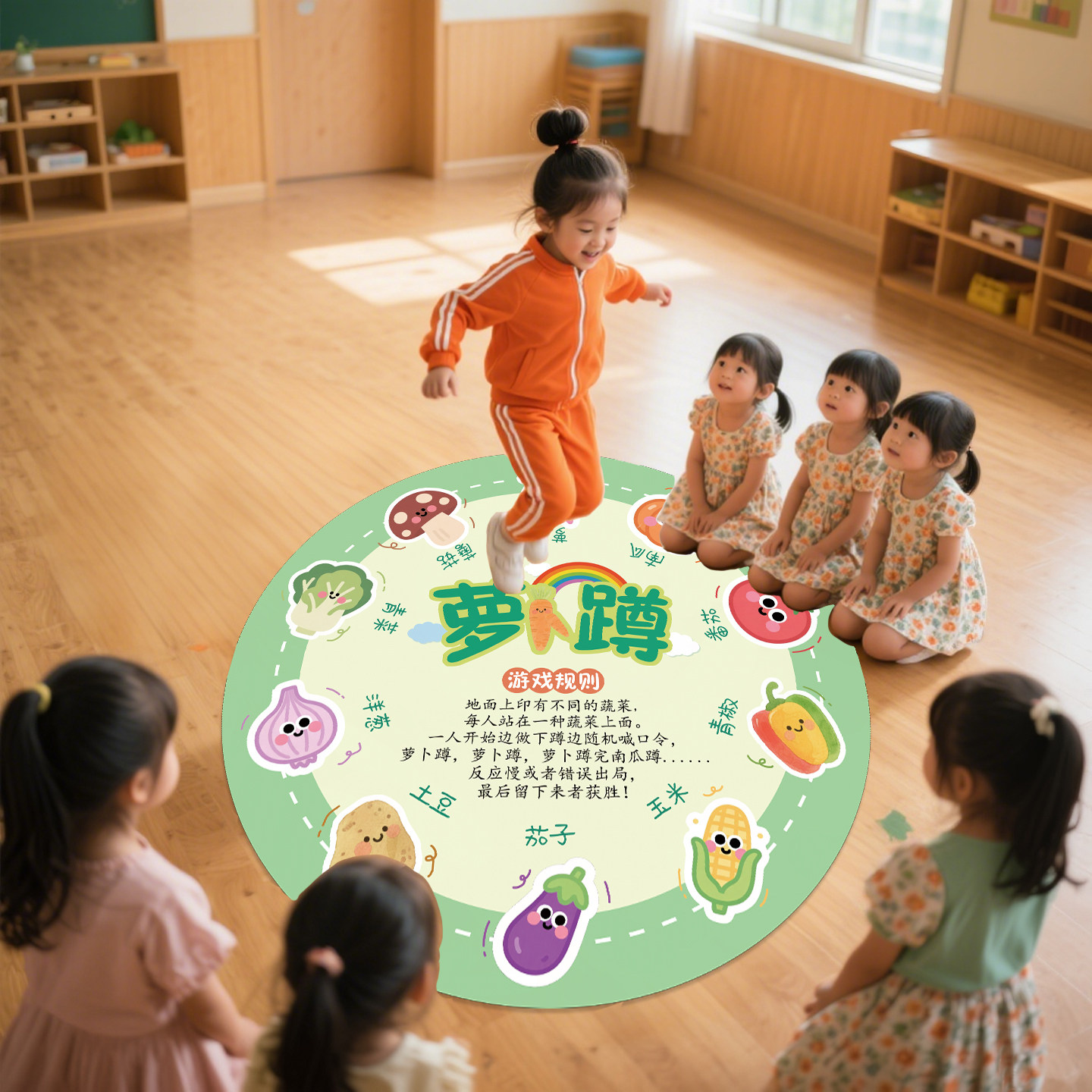 幼儿园学校儿童游乐场游戏地贴纸
