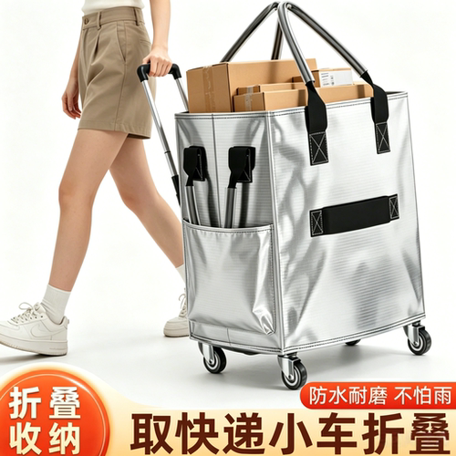 取快递买菜小推车可折叠袋子神器