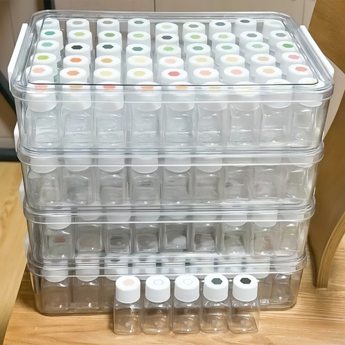 拼豆专用收纳盒套装54色颗粒分装