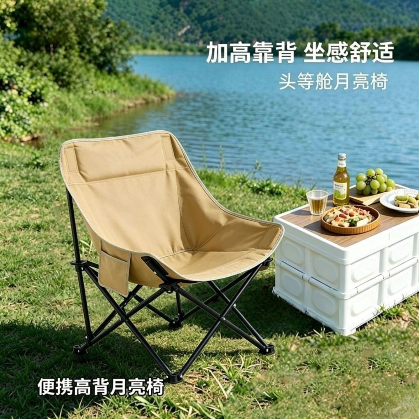户外便携折叠加厚承重露营收纳凳