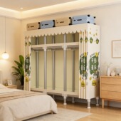 加粗26mm钢管全钢架简易衣柜合金接头布衣柜家用加厚卧室出租房