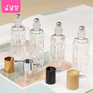 易上手香水玻璃竹盖走珠小空瓶旅行便携工具 滚珠A1zfq001 分装 瓶
