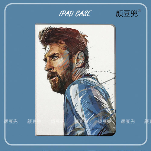MESSI梅西足球ipad10.2适用air4/5保护套matepad pro11笔槽mini5/6华为M6皮套Pro12.9第十代air荣耀v8小米6壳