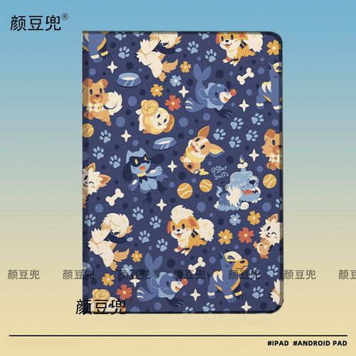 卡蒂狗 宝可梦 ipad十11代ipad10.2适用air5/6保护套matepad pro11 Air3笔槽mini5 6 7皮套 小米678华为Air12