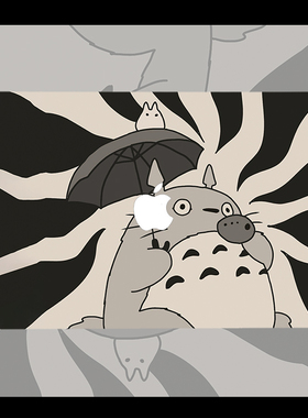 龙猫 宫崎骏 动漫 适用于苹果macbookair13.3寸pro14笔记本12保护壳15寸Max 16周边M1芯片macbook电脑保护套