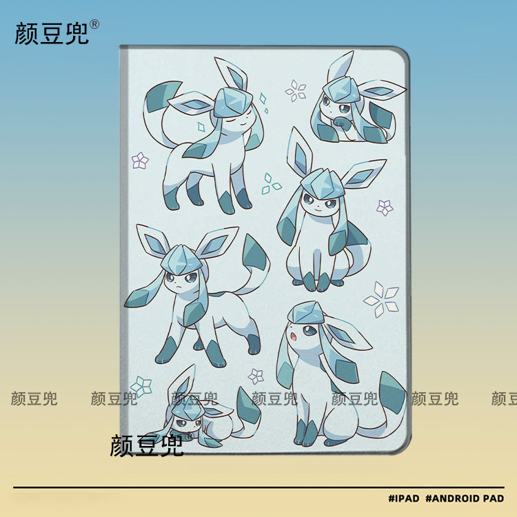 EEVEE冰伊布ipad十11代ipad10.2适用air5/6保护套matepad pro11 Air3笔槽mini5 6 7皮套小米6 7 8 pro宝可梦