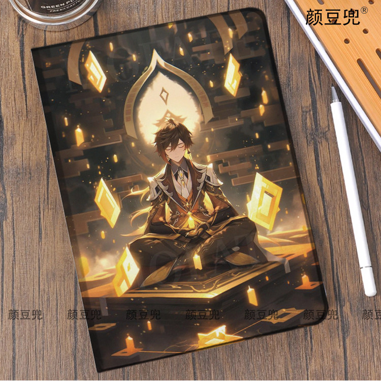 钟离 原神 动漫周边ipad10.2适用air5/6保护套matepad pro11 Air3笔槽mini56皮套小米5/6pro12.9华为11.5软壳