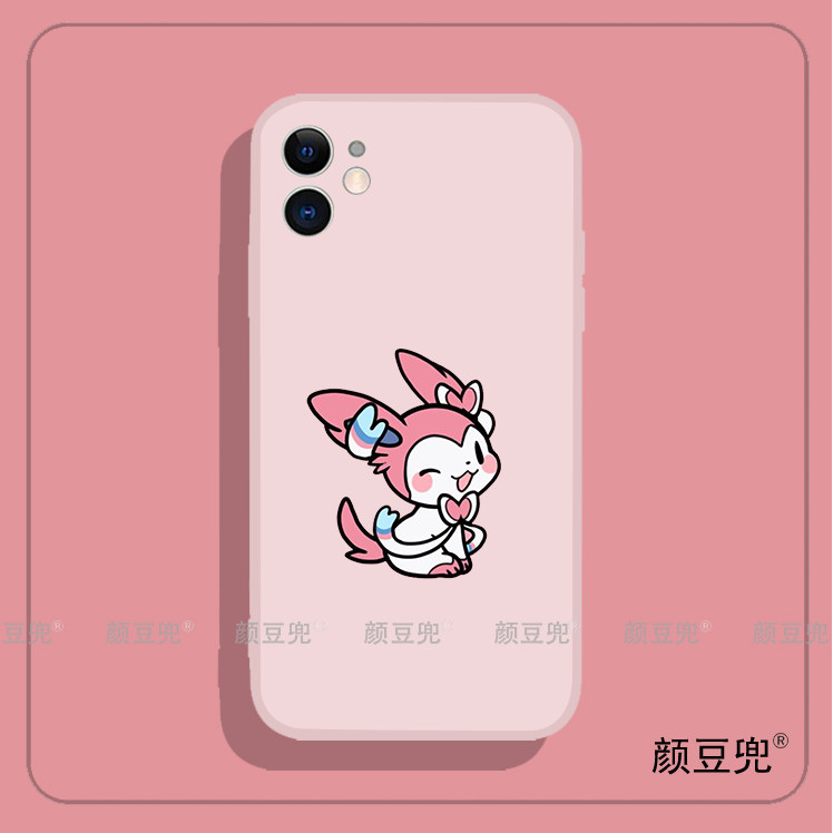 仙子伊布EEVEE手机壳12适用iphone13promax苹果14 Pro荣耀一加9r红米K50保护套IQOO11小米9动漫8Plus宝可梦6s