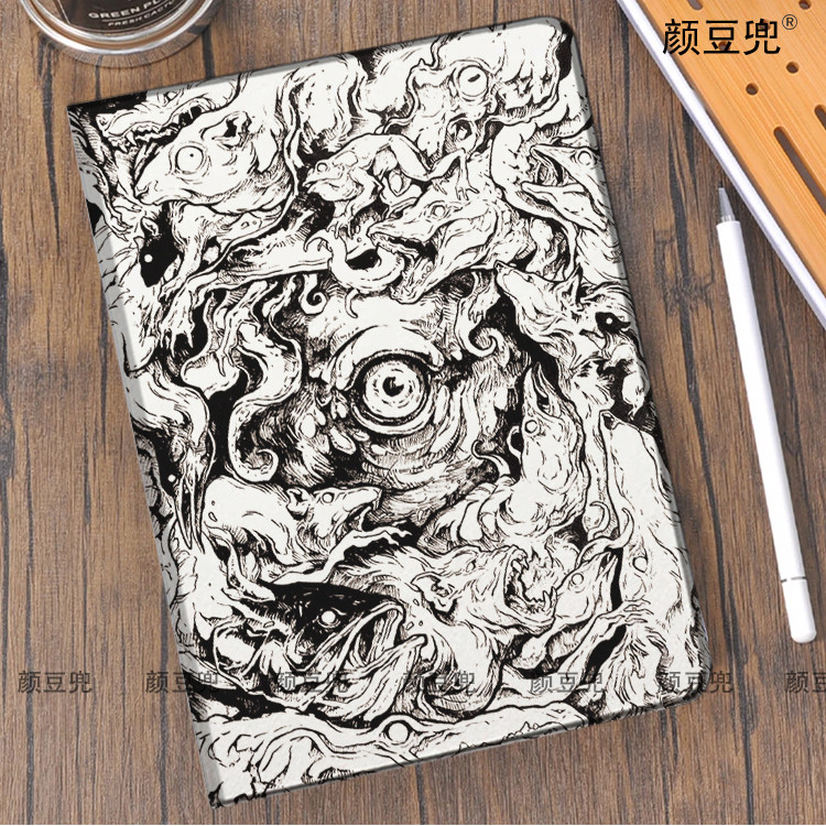 克苏鲁之眼暗黑ipad10.2适用air5/6保护套matepad pro11 Air3笔槽mini56皮套小米5/6pro12.9华为11.5S软壳VI