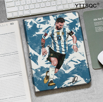 Messi梅西10号球衣ipad10.2适用于air3/4/5保护套matepad pro11笔槽mini5/6皮套Pro12.9荣耀v8小米5/6p华为M6