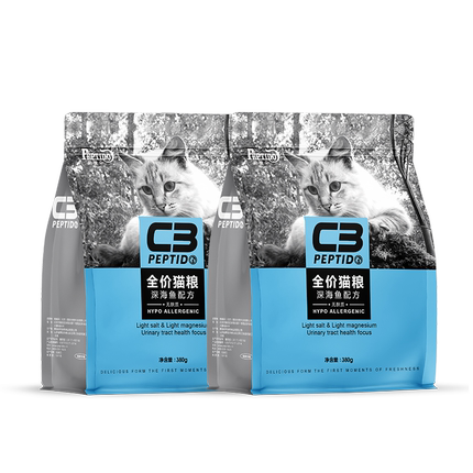 【C3厂家自营店】帕缇朵C3成猫幼猫通用型全价营养配方猫粮380g*4