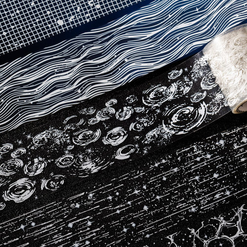 微光织梦系列纹理PET防水胶带 手帐手机壳diy场景装饰拼贴素材贴