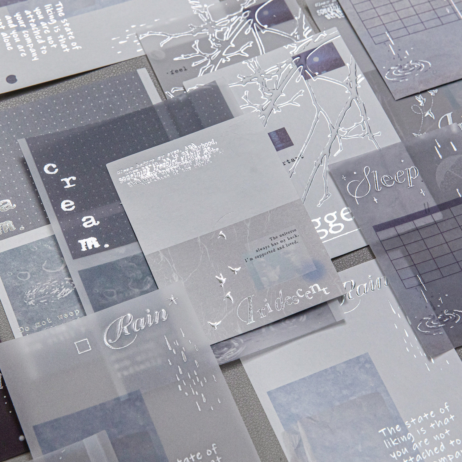 素影之境系列凸版浮雕双享装便签纸创意烫银素材手帐装饰留言备忘,文具电教/文化用品/商务用品,手帐/日程本/计划本,淘宝优惠券,粉丝福利购,淘宝优惠卷