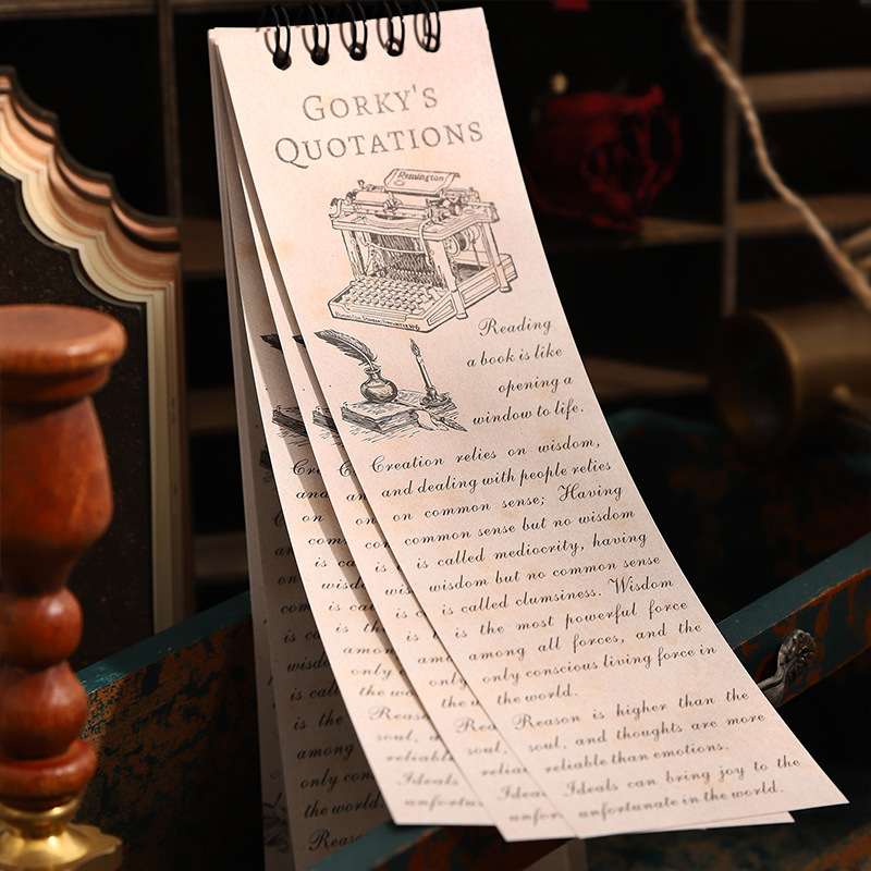 故事随笔系列线圈素材本30张入 复古风主题手帐diy卡片装饰打底纸