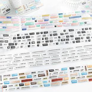 文字模切排废胶带 拼贴成诗系列 文艺浪漫诗歌词组咕卡手帐装饰贴