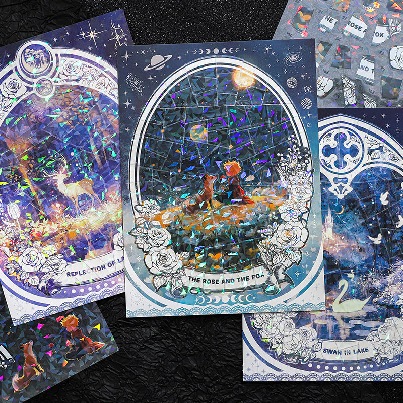 虚空梦忆系列拼图造景贴纸  梦幻场景主题手账装饰素材趣味安静书