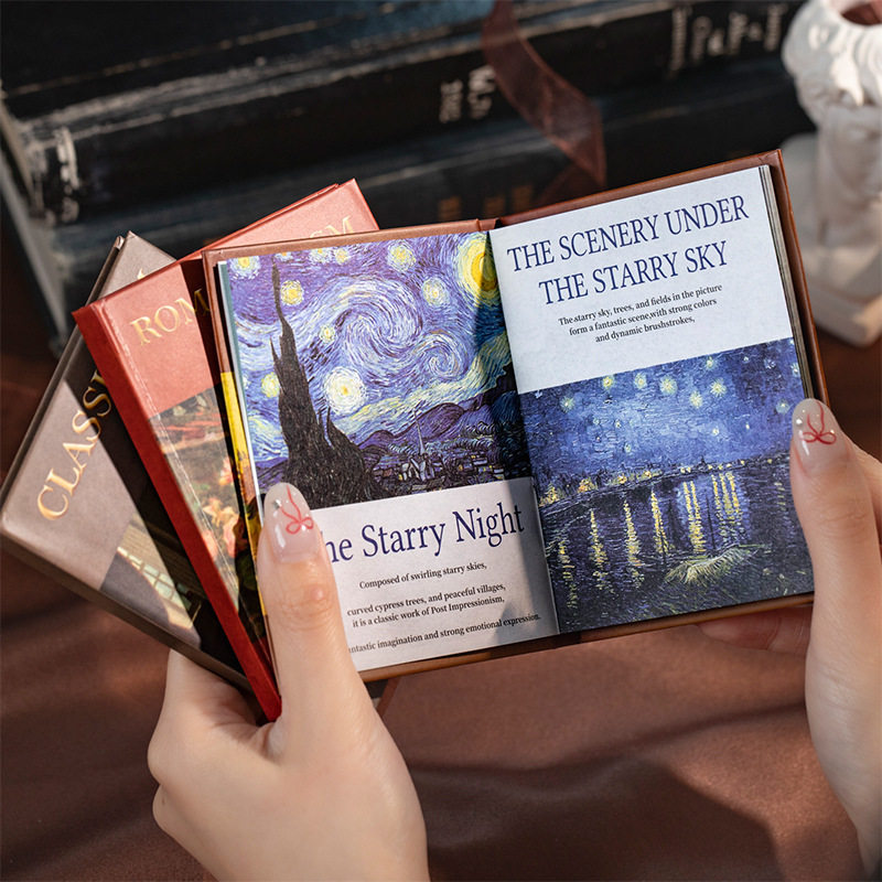 油画旧册系列精装素材小书 复古名画主题迷你便携手帐装饰打底纸,文具电教/文化用品/商务用品,手帐/日程本/计划本,淘宝优惠券,粉丝福利购,淘宝优惠卷