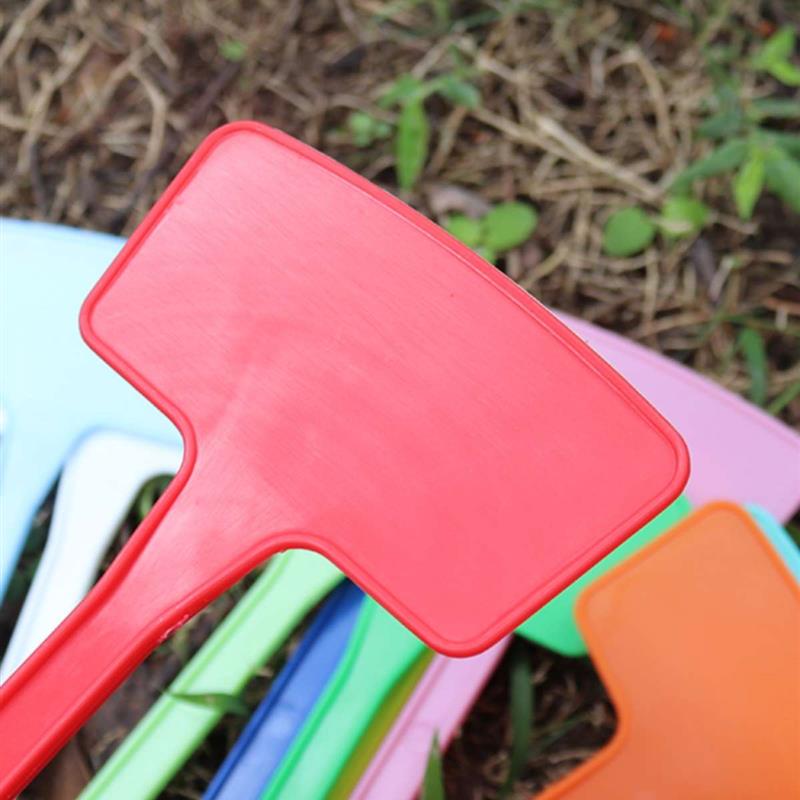 塑料加厚园艺标签花卉牌月季记号牌植物可书写扇面插地牌固定杆