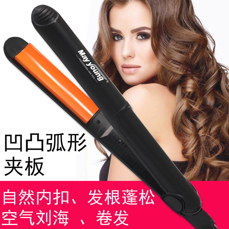 美扬电夹板弧形U型半圆夹板拉直器梨花头内扣两用卷棒陶瓷不伤发