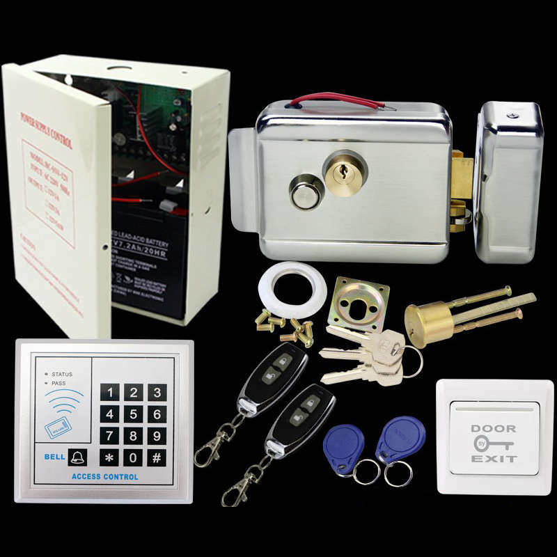 门禁锁楼宇电机锁电动门锁大门电子铁锁控卡遥控单元电磁防盗智能