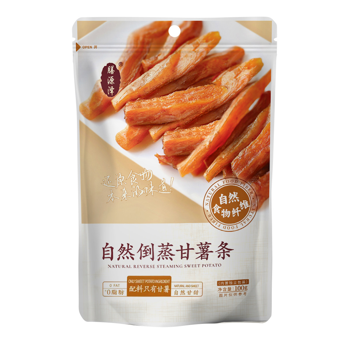 膳源泽自然倒蒸甘薯条100g袋装0脂肪配料只有甘薯薯类制品