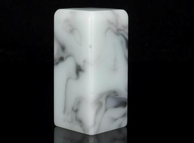 天然新疆和田玉青花玉石印章小摆件墨玉青花籽料印章料玉石玉器