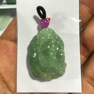 天然翡翠a货水润浅绿金钱龙龟吊坠水好细腻精雕饱满玉坠挂件
