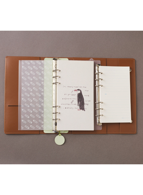 三折A5Slim_20mm迷你可爱小笔记手账本随身记事本手帐本活页本