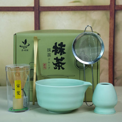 Matcha tea set陶瓷抹茶茶具工具套装抹茶色日式茶筅抹茶碗ins风