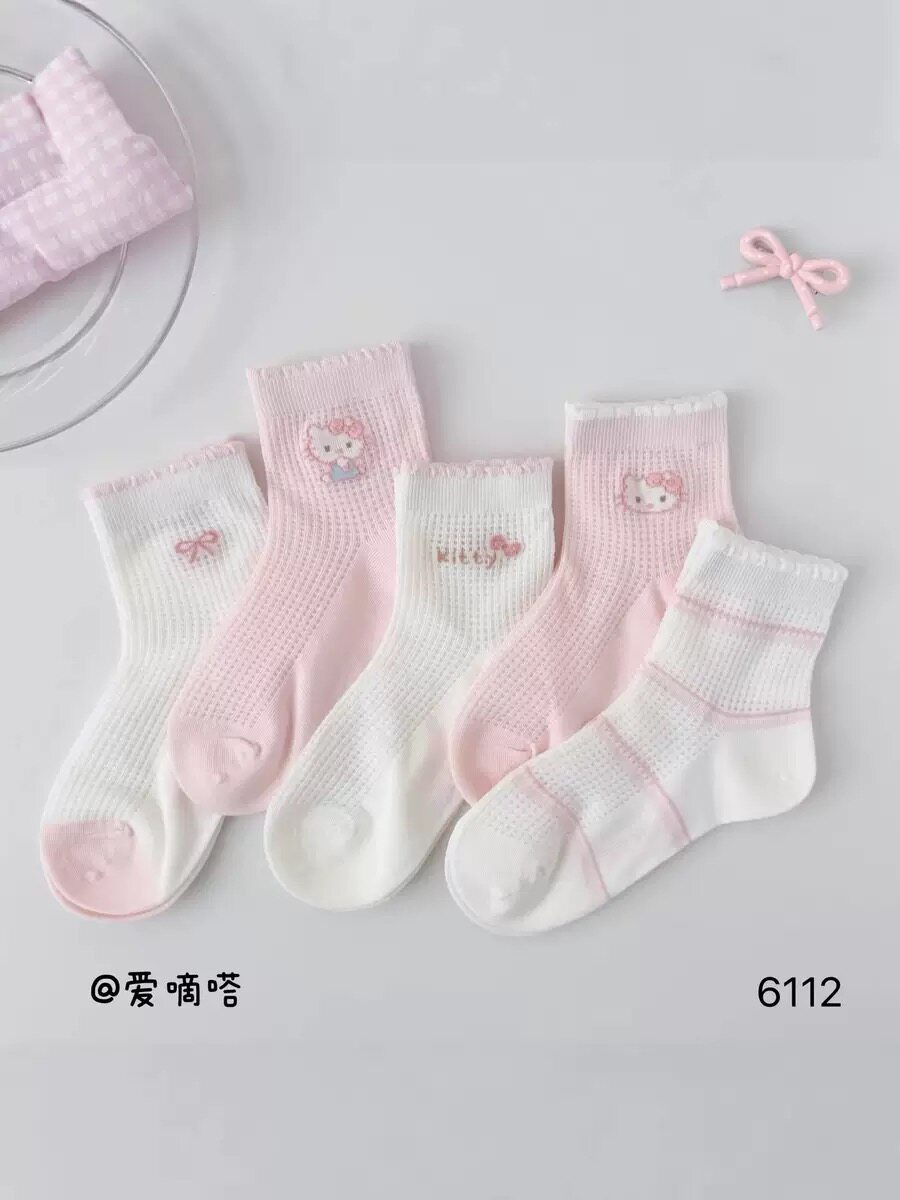 性价比10双装爱嘀嗒儿童袜子夏季网眼男童袜女童短筒透气吸汗