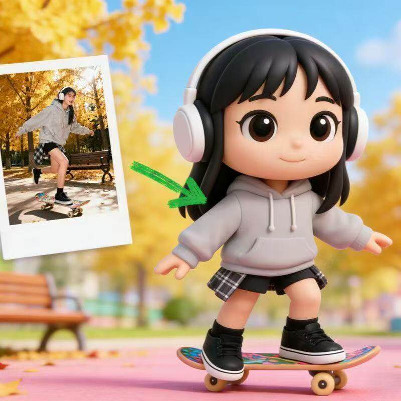 3D打印定制Q版模型可提要求可爱模型定制人物毕业设计送礼生日礼