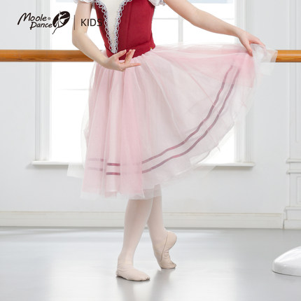 小茉莉儿童芭蕾舞裙女童舞蹈纱裙半身长裙中国舞练功服tutu裙春夏
