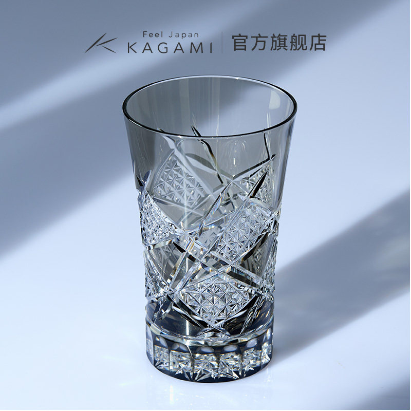 【25年新品】KAGAMI江户切子水晶玻璃啤酒杯岛屿平底杯礼物手工,餐饮具,啤酒杯,淘宝优惠券,粉丝福利购,淘宝优惠卷