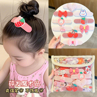 儿童碎发刘海贴女童发卡碎发神器魔术贴宝宝发夹头饰发卡女孩发饰