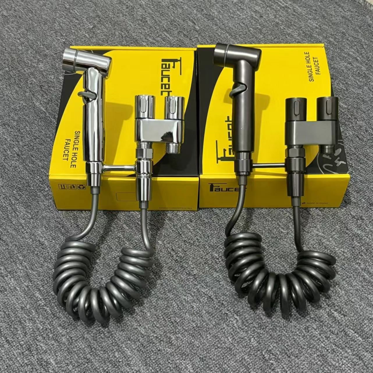 马桶冲洗喷水龙头妇洗器增压喷头厕所卫生间中水伴侣高压家用