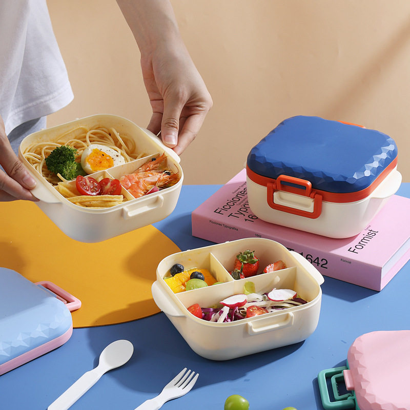 开学季塑料学生饭盒可微