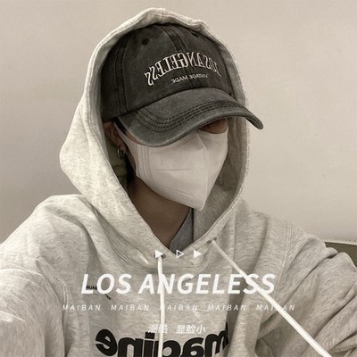 大头围帽子男深顶大宽檐鸭舌帽女复古工业做旧水洗百搭色棒球帽