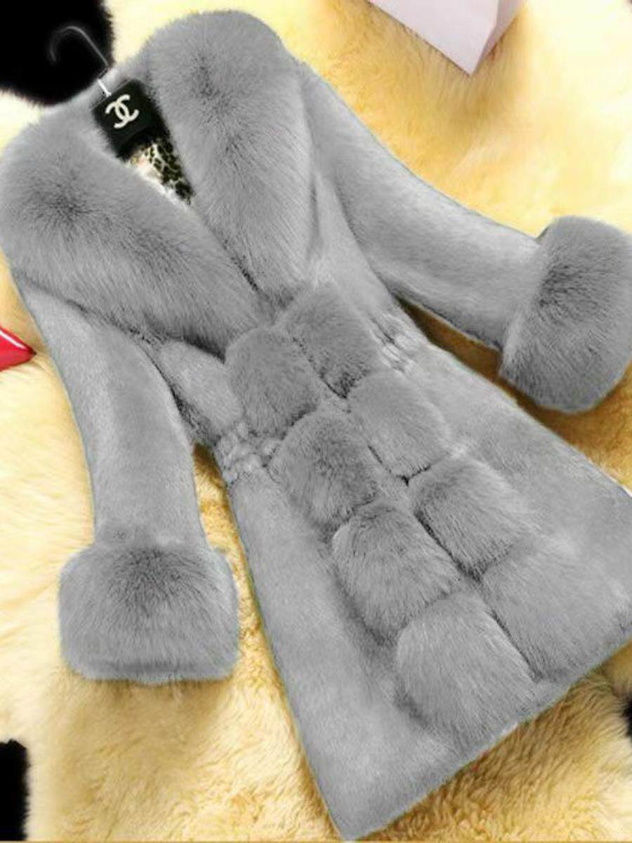 2024 새로운 겨울 코트 두꺼운 느슨한 중간 길이 모피 코트 여성 패션 디자인 고귀하고 단순한 유행 스타일