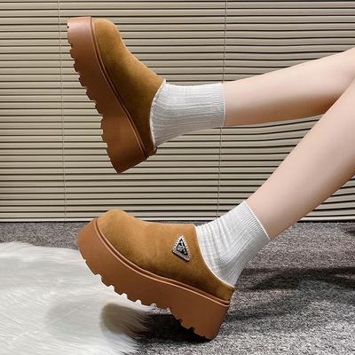 厚底鞋加头半拖外穿勃肯2025新款包秋冬时尚百搭绒勃肯女拖鞋女鞋