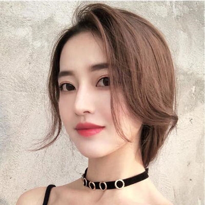网红八字刘海假发片中分刘海自然逼真薄款微卷刘海中分斜刘海假.