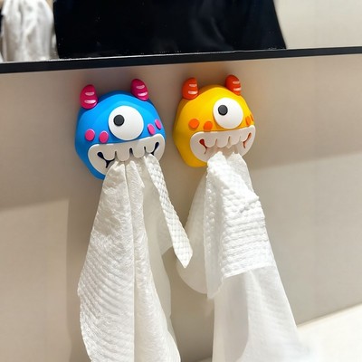 废气洗脸巾有家啦~小怪兽洗脸巾收纳盒壁挂卫生间废弃棉柔巾擦脸