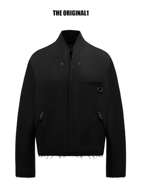 COOKIES6 新品王嘉尔同款破坏裁剪高级感休闲 ACCEPTANCE拉链夹克