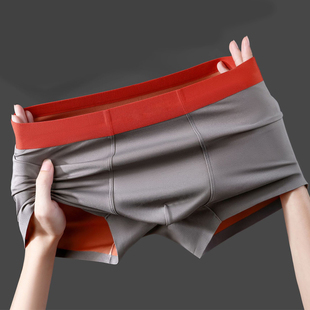 男士内裤100S双面冰丝抑菌抵挡无痕桑蚕丝底档内裤男四角裤衩大码