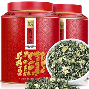 茶叶茉莉飘雪花茶茉莉花茶特级浓香型2023新茶雅安高山茶茶叶礼盒