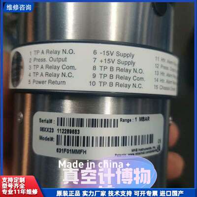 MKS631F01MMFH，测量范围1 mBar。采用振动传